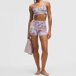 SOLD lululemon Meadow Haze Pink Multi bra & shorts NWT